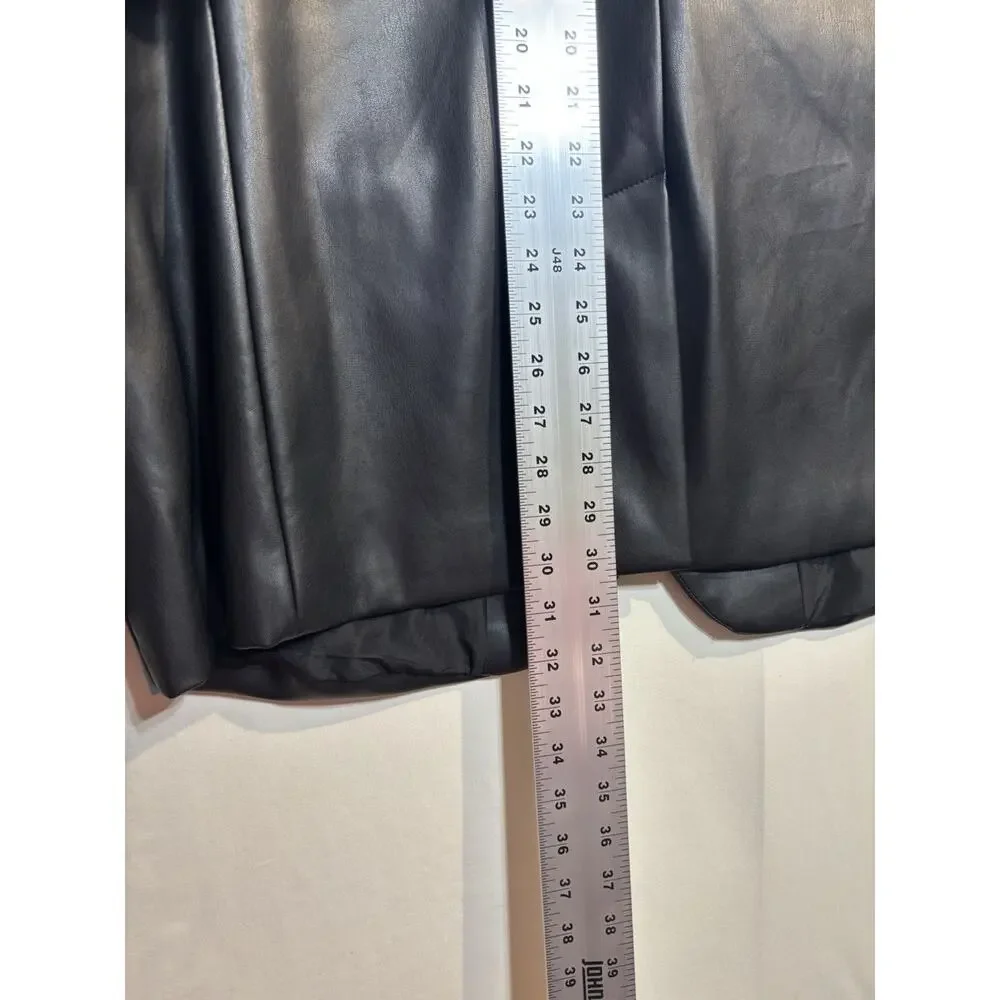 🖤 NWT J. Ferrar Men’s XL Black Faux Leather Blazer Jacket MSRP $168